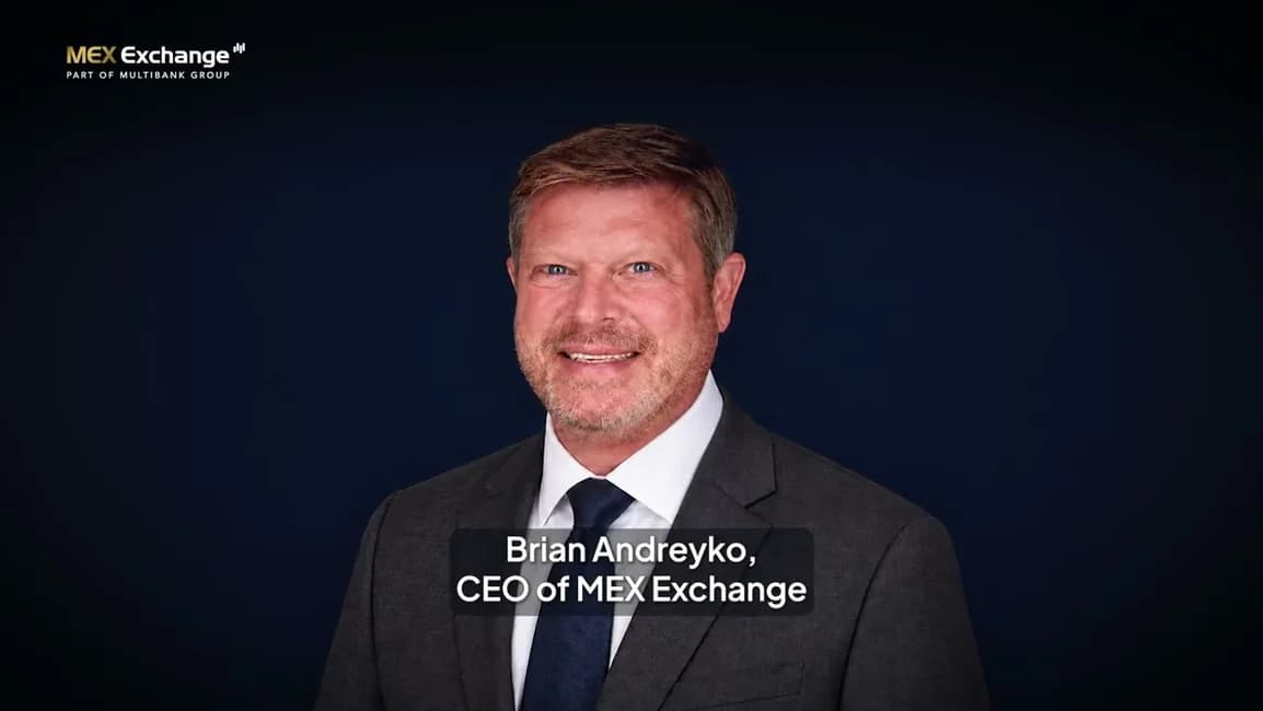 Brian Andreyko, CEO of MEX Exchange, video poster